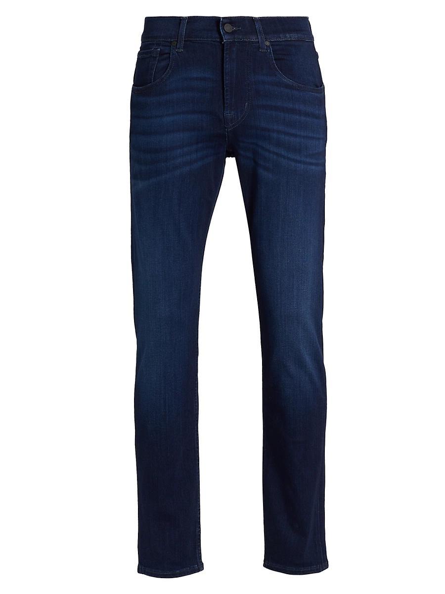 7 For All Mankind Luxe Performance Plus Slimmy Tapered Slim Fit Jeans in Mid Blue Product Image