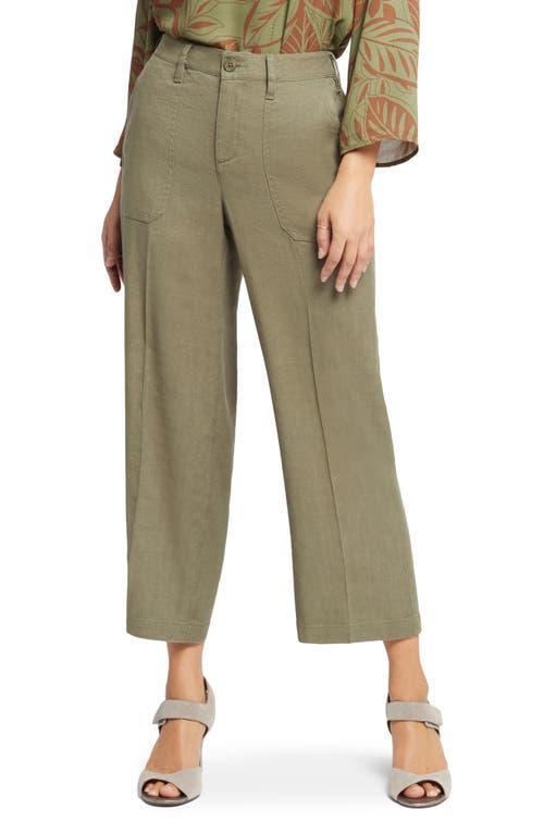 NYDJ Wide Leg Cropped Cargo (Avocado) Women's Casual Pants Product Image