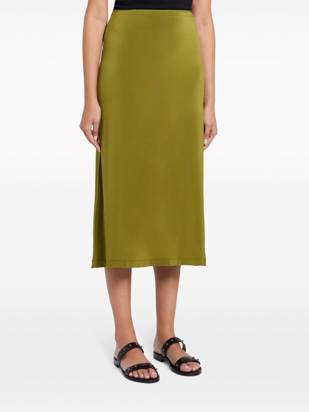 VINCE Pull-on Midi Skirt In Green Product Image