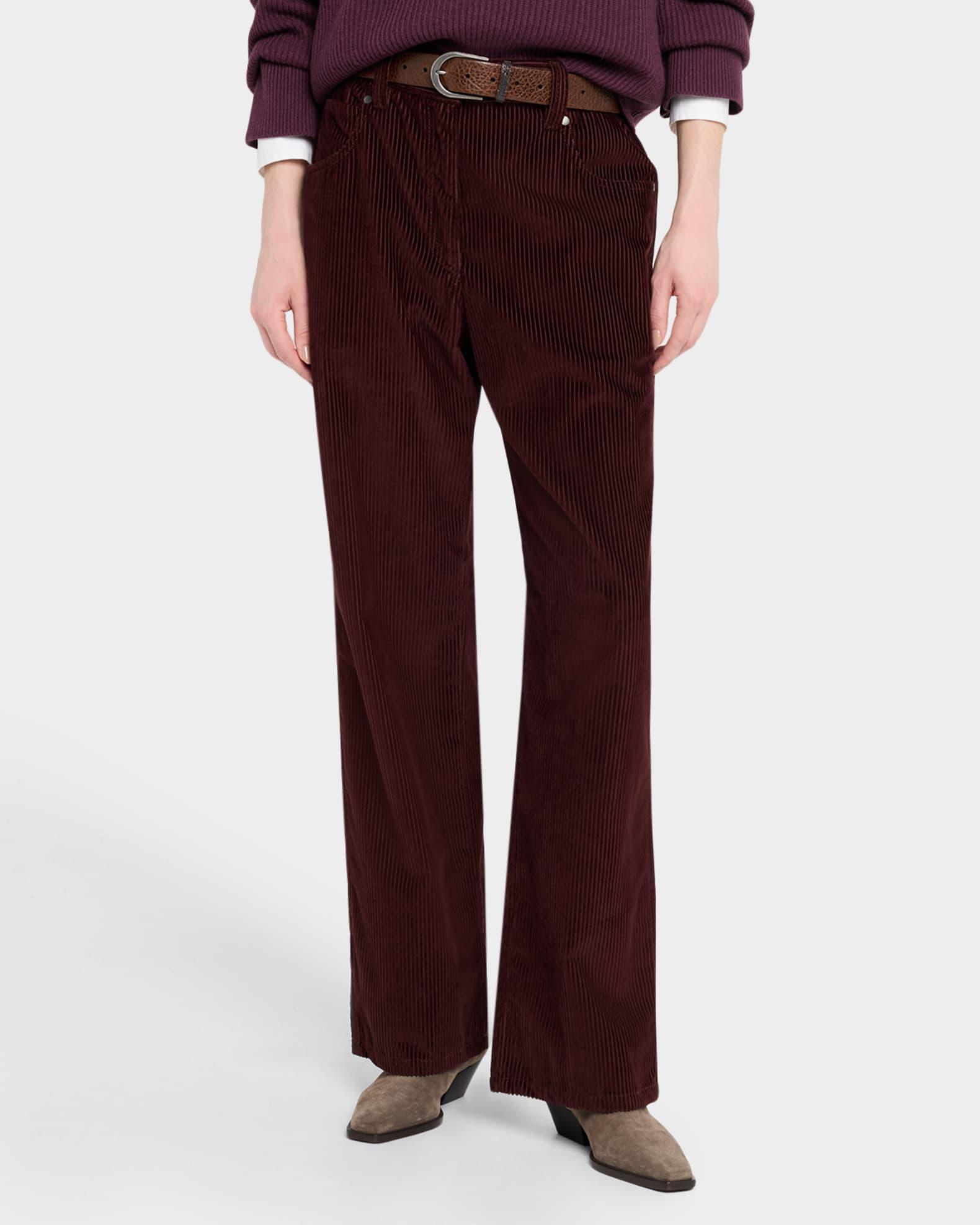Cotton Corduroy Straight-Leg Pants Product Image