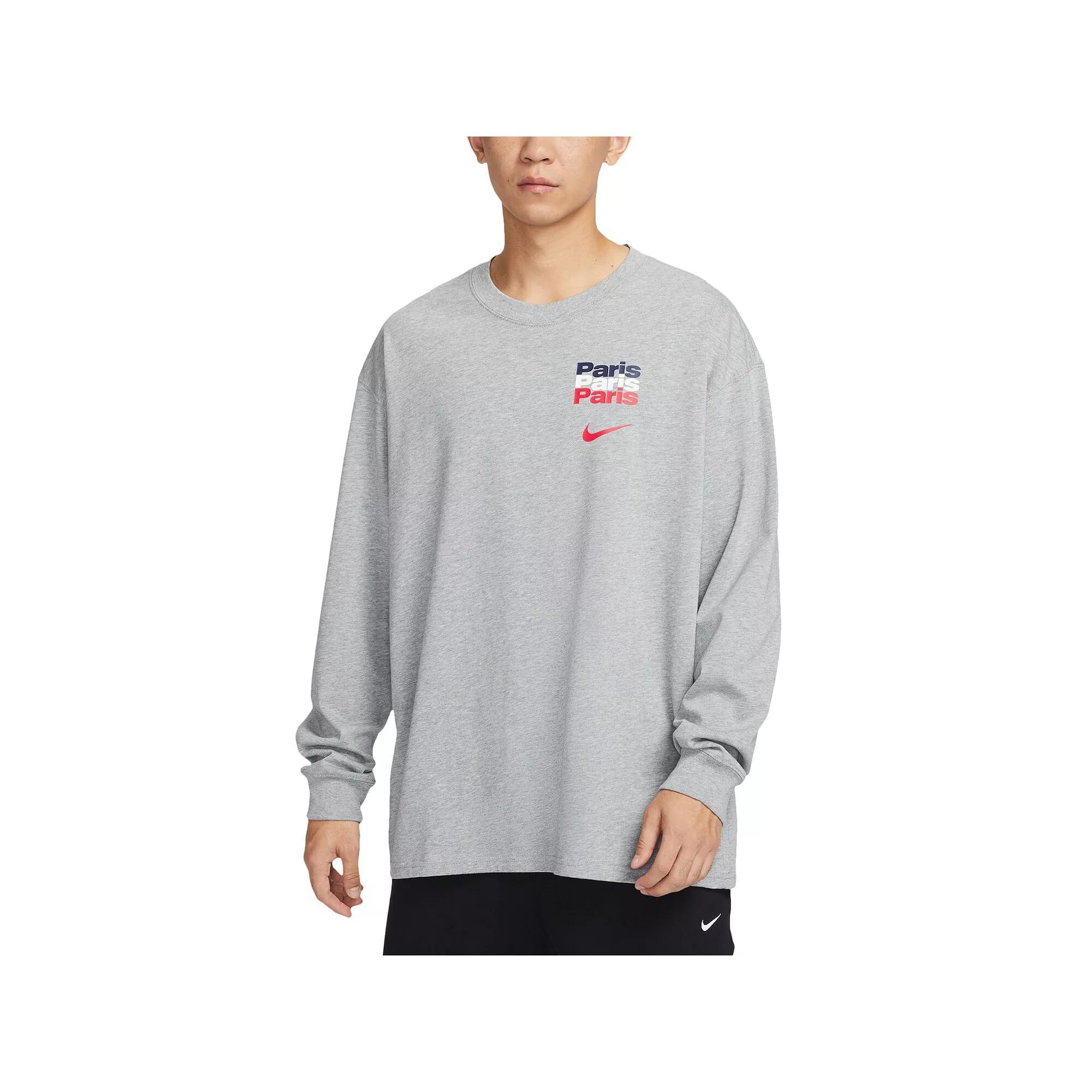 Men's Nike Heather Gray Paris Saint-Germain Legend Long Sleeve T-Shirt, Size: XL, Psg Grey Product Image