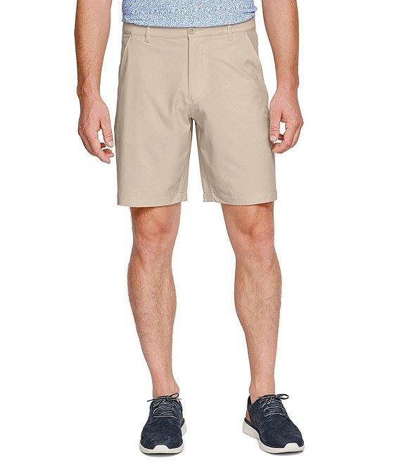 Johnston & Murphy XC4 Performance Stretch Heathered Flat Front 9#double; Inseam Shorts Product Image