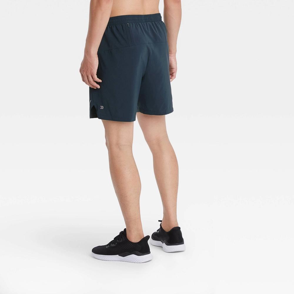 Mens 7 Active Light Unlined Run Shorts - All In Motion Black XXL: Moisture Wicking, Quick Drying Product Image