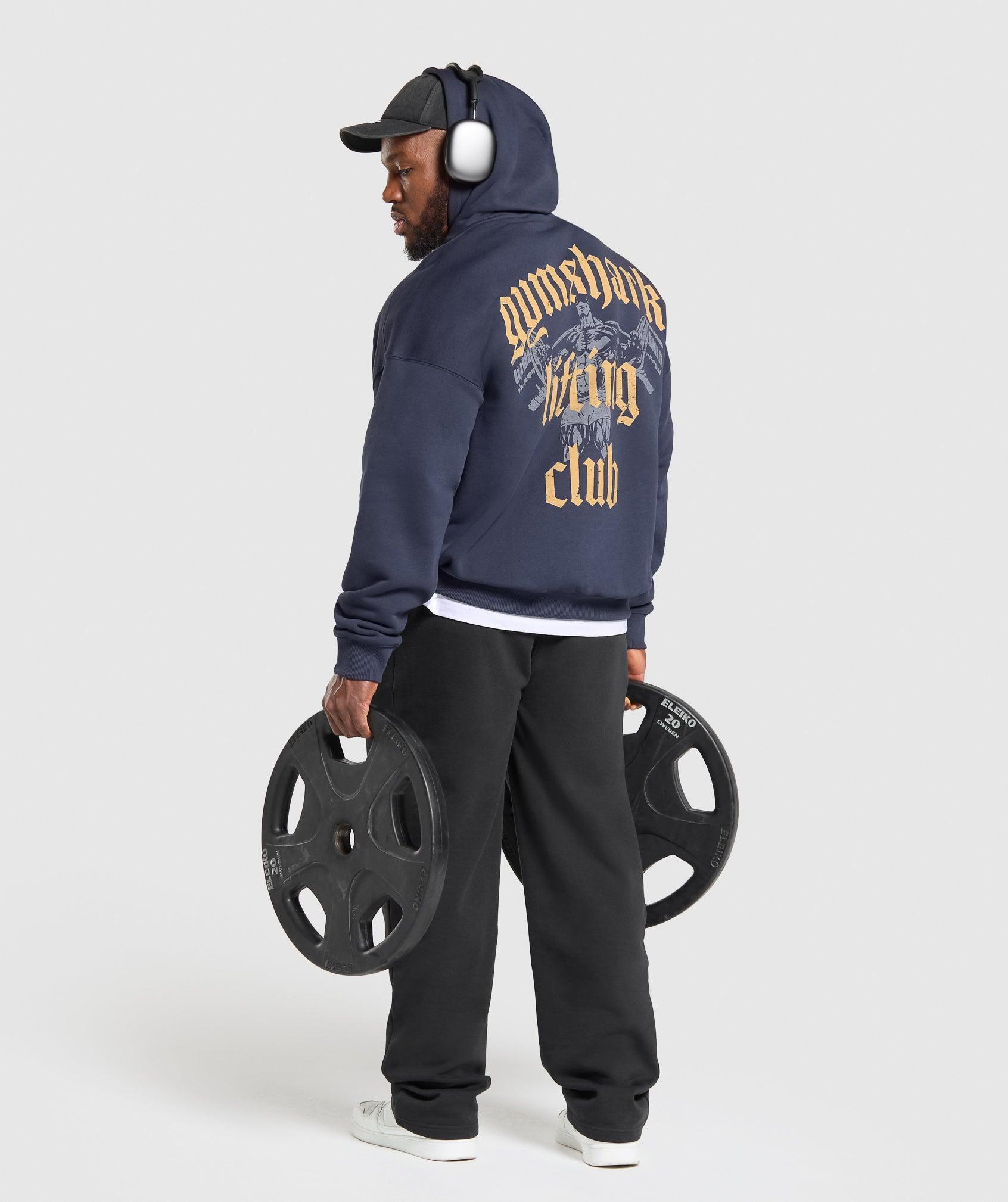 Gymshark Lifting Club Hoodie - Heavy Blue Male Product Image
