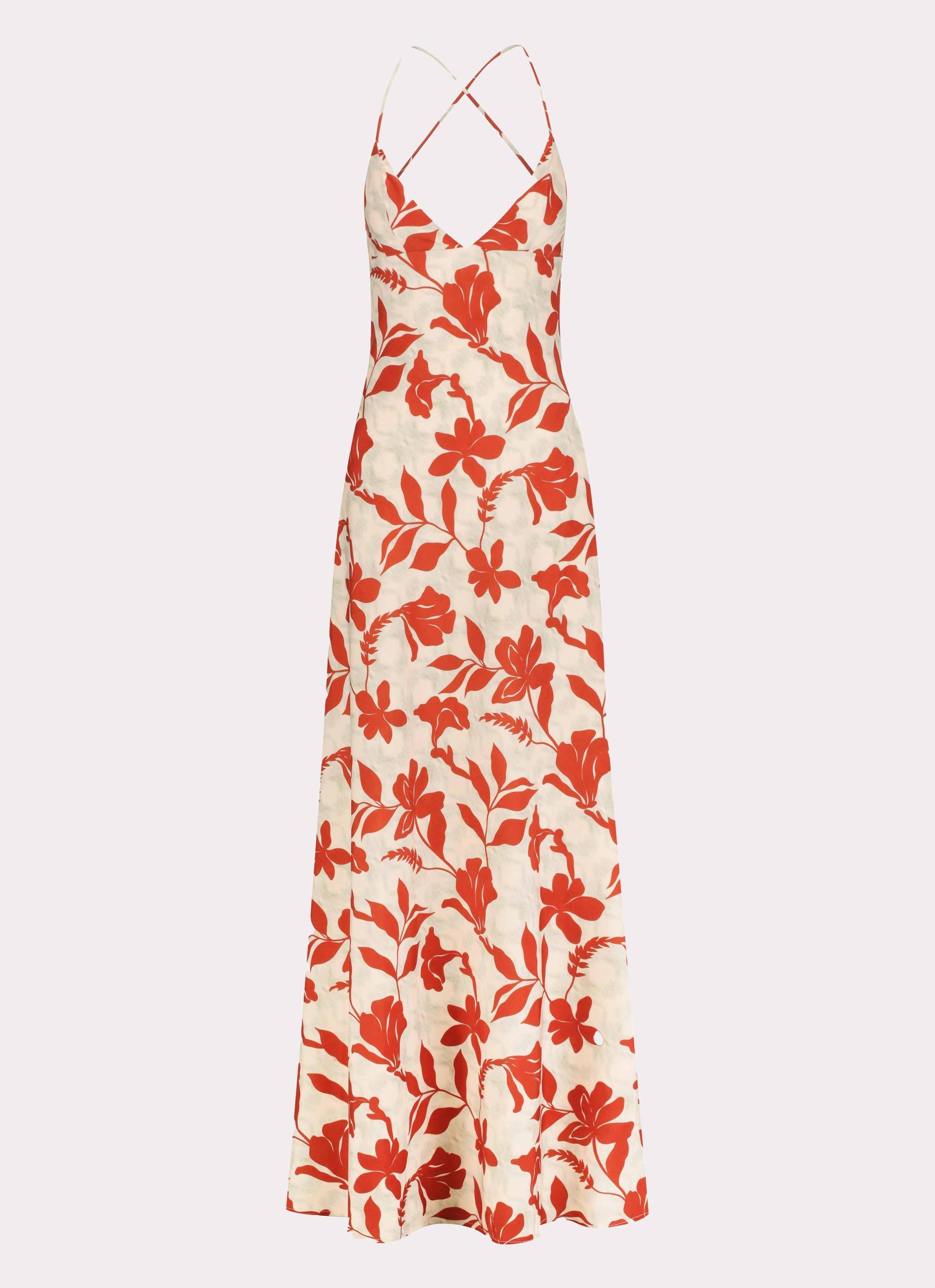 Cecily Maxi Dress - Red Green Floral Product Image