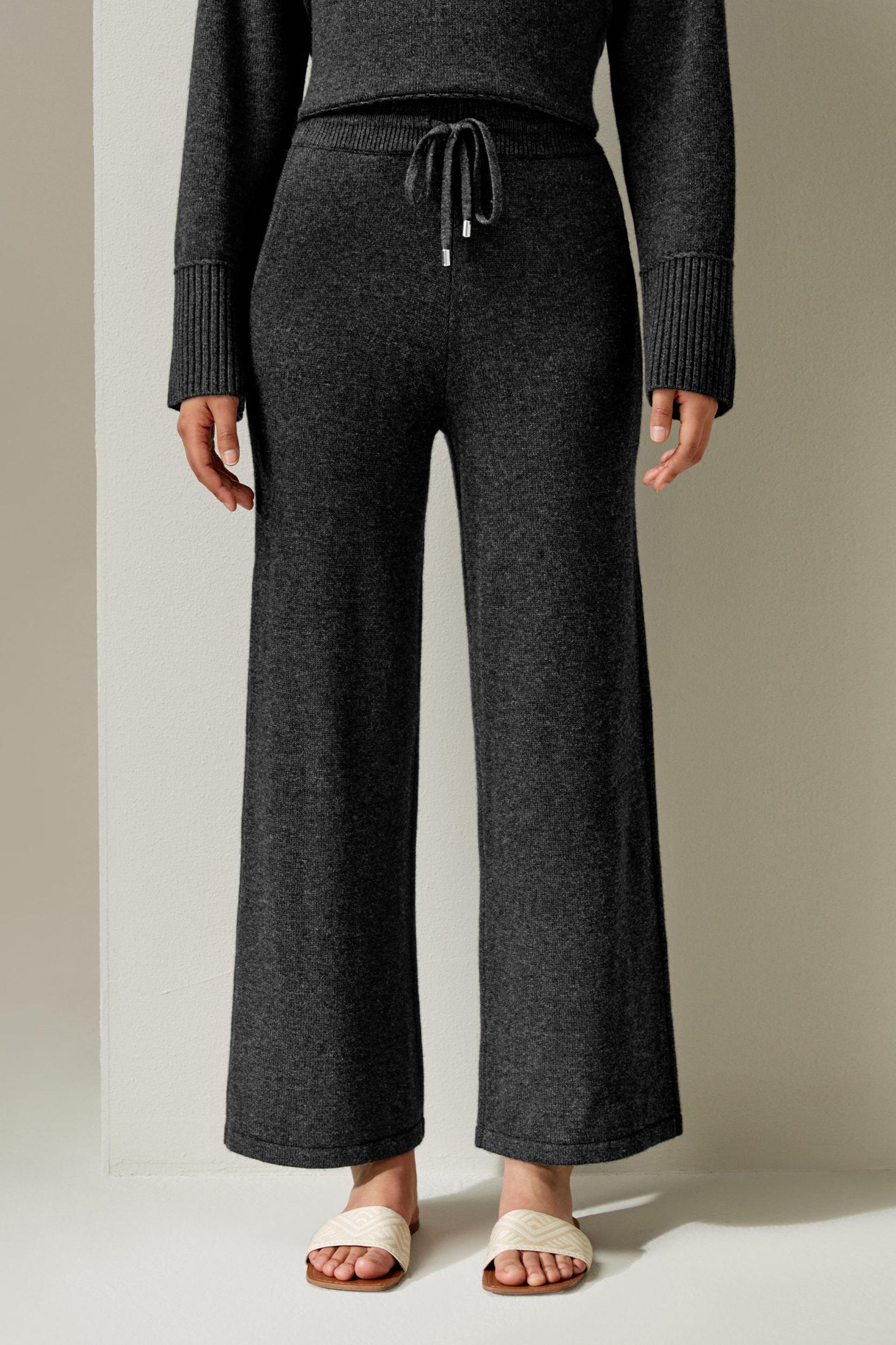 Merino Wool Jersey Wide-Leg Pants Product Image