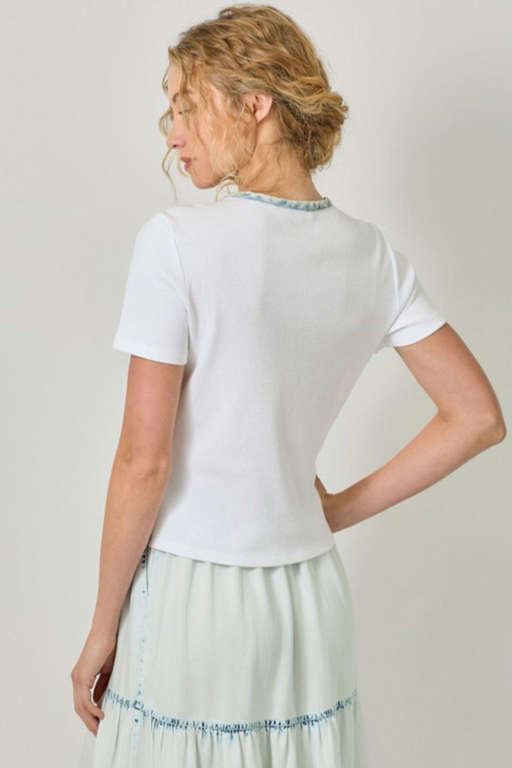 Lace Up Short Sleeve Top Product Image