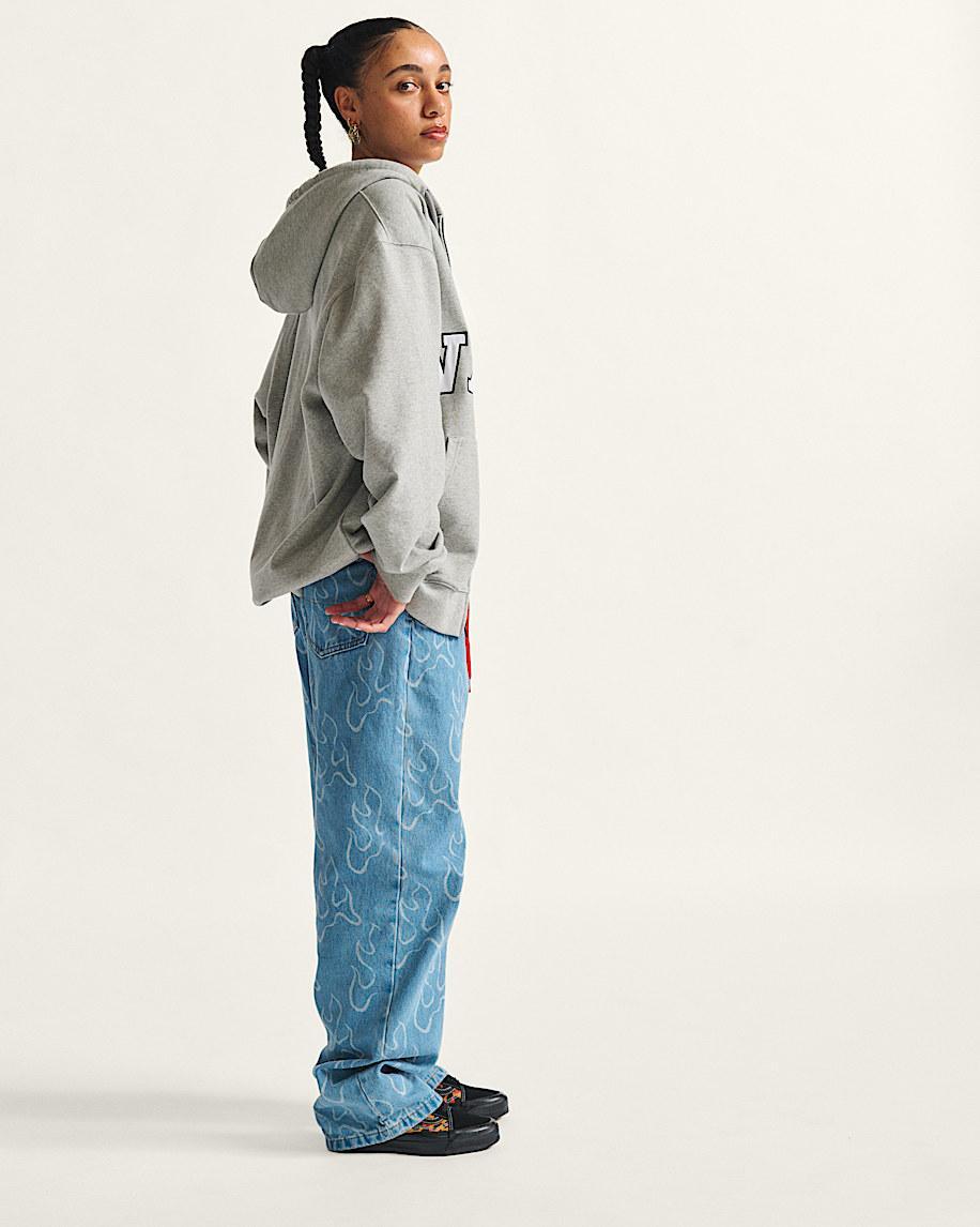Check-5 Blaze Loose Denim Pants in Stonewash Blue| Vans US Product Image