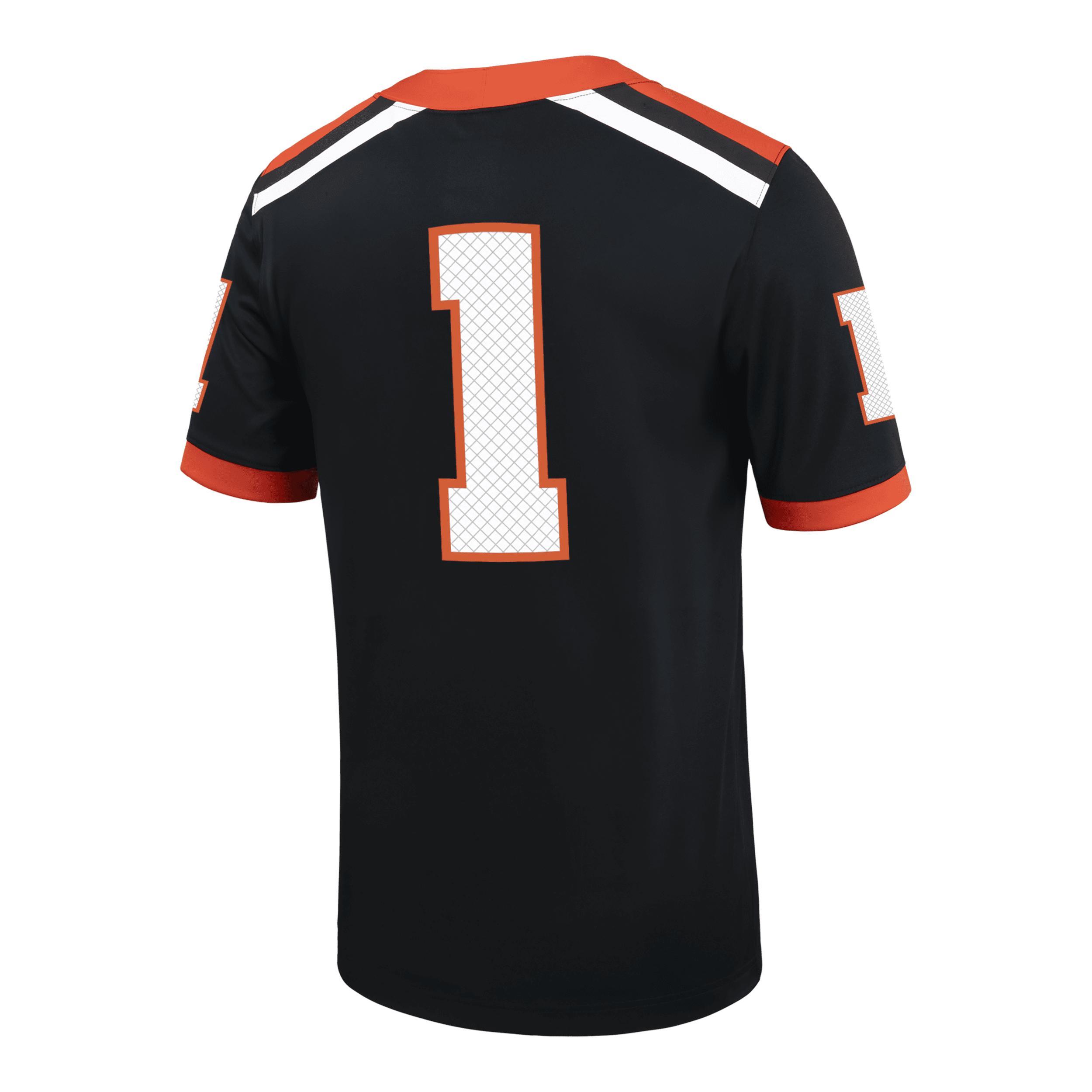 Men's Nike #1 Black Oregon State Beavers Untouchable Football Jersey, Size: Large Product Image