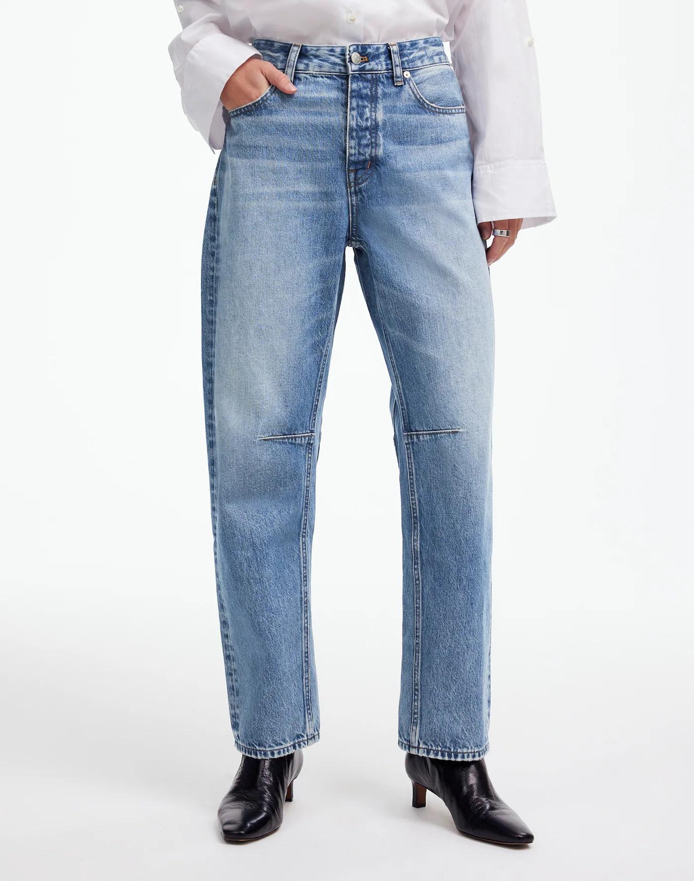 The Petite Darted Barrel-Leg Jean Product Image