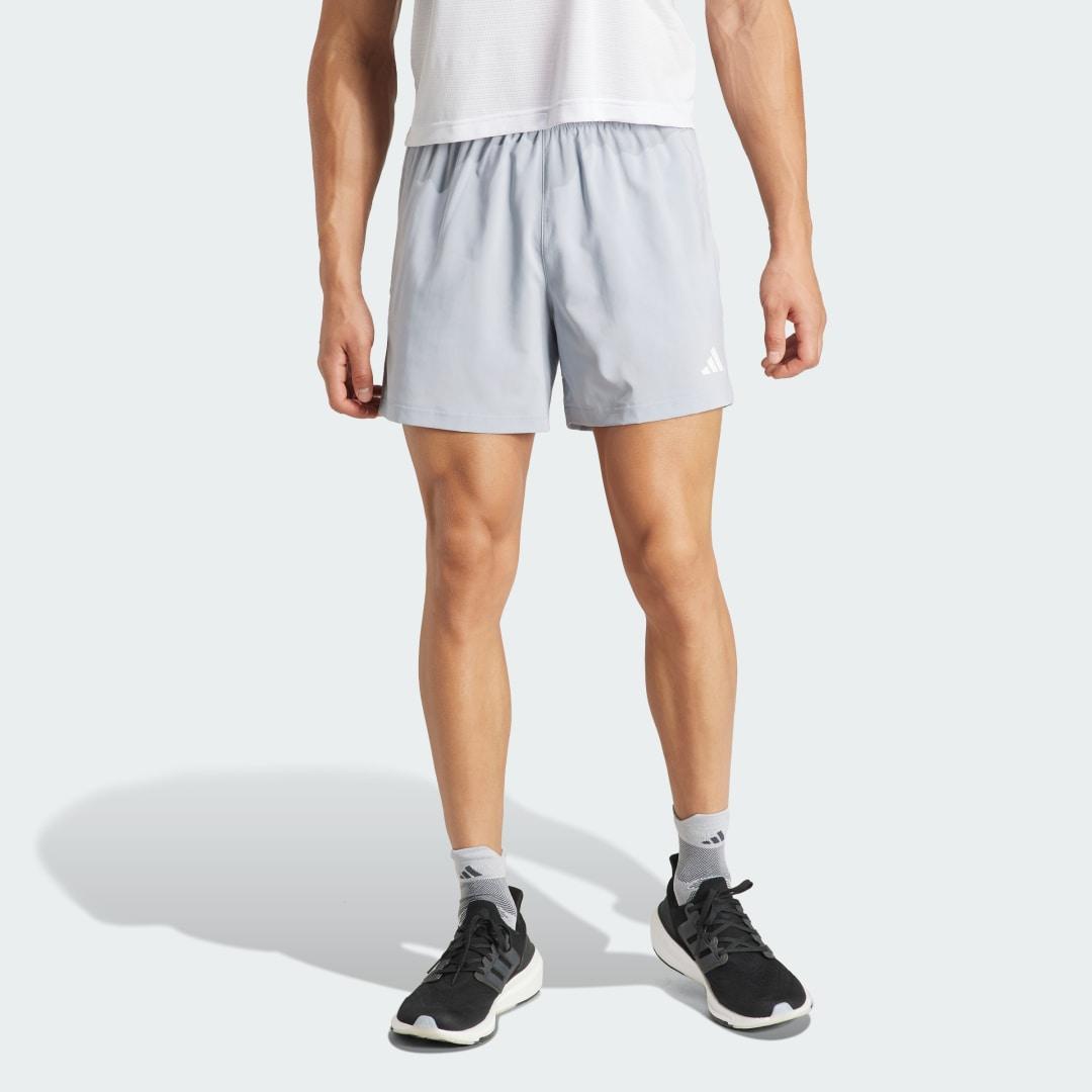 adidas Own The Run Shorts Halo Silver M 9 Mens Product Image