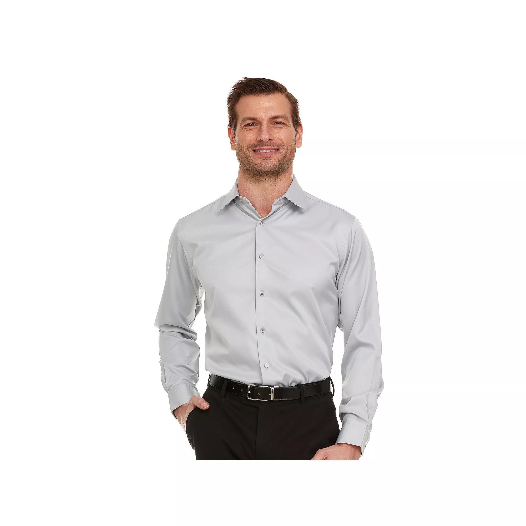 Mens Geoffrey Beene Slim-Fit Sateen Stretch Dress Shirt Product Image
