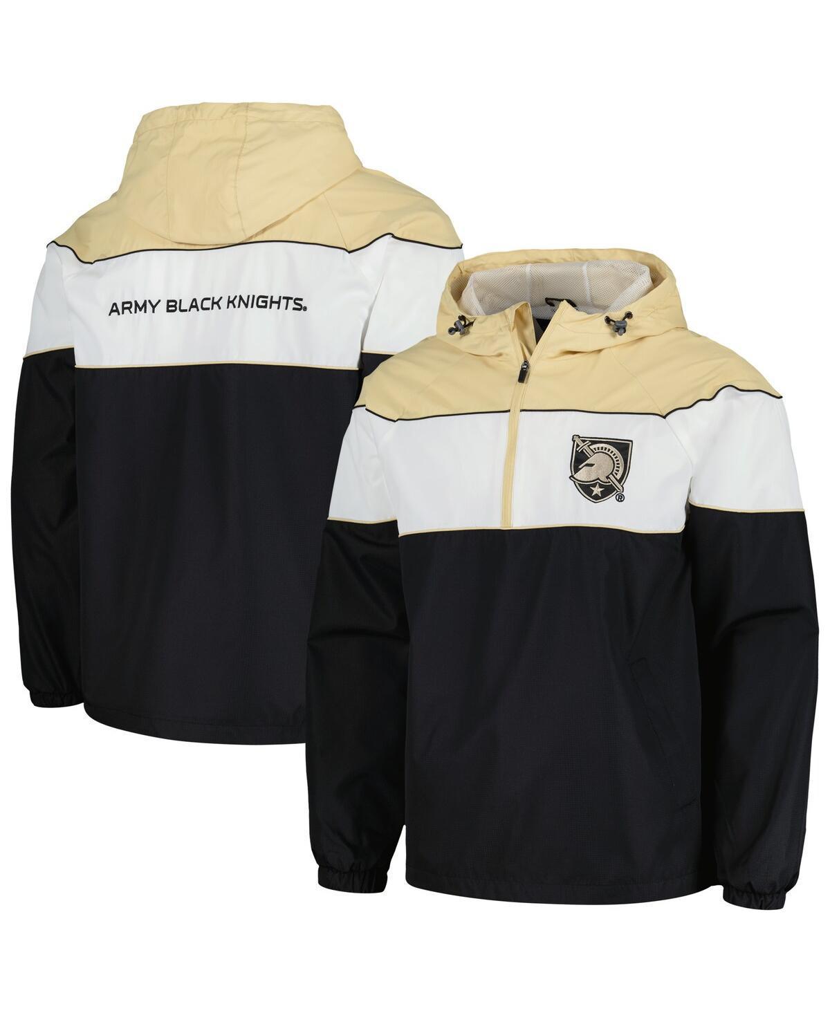 Men's G-III Sports by Carl Banks Black Army Black Knights Center Line Half-Zip Raglan Hoodie Jacket, Size: Large, Nc2 Black Product Image
