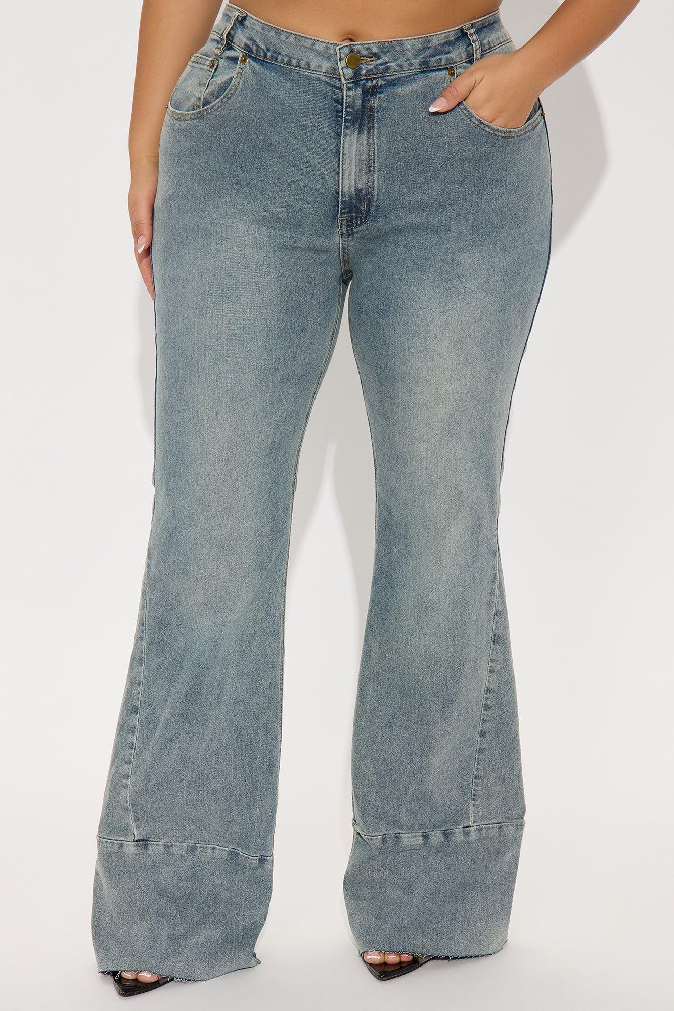 Feel The Beat Low Rise Flare Jeans - Vintage Wash Product Image