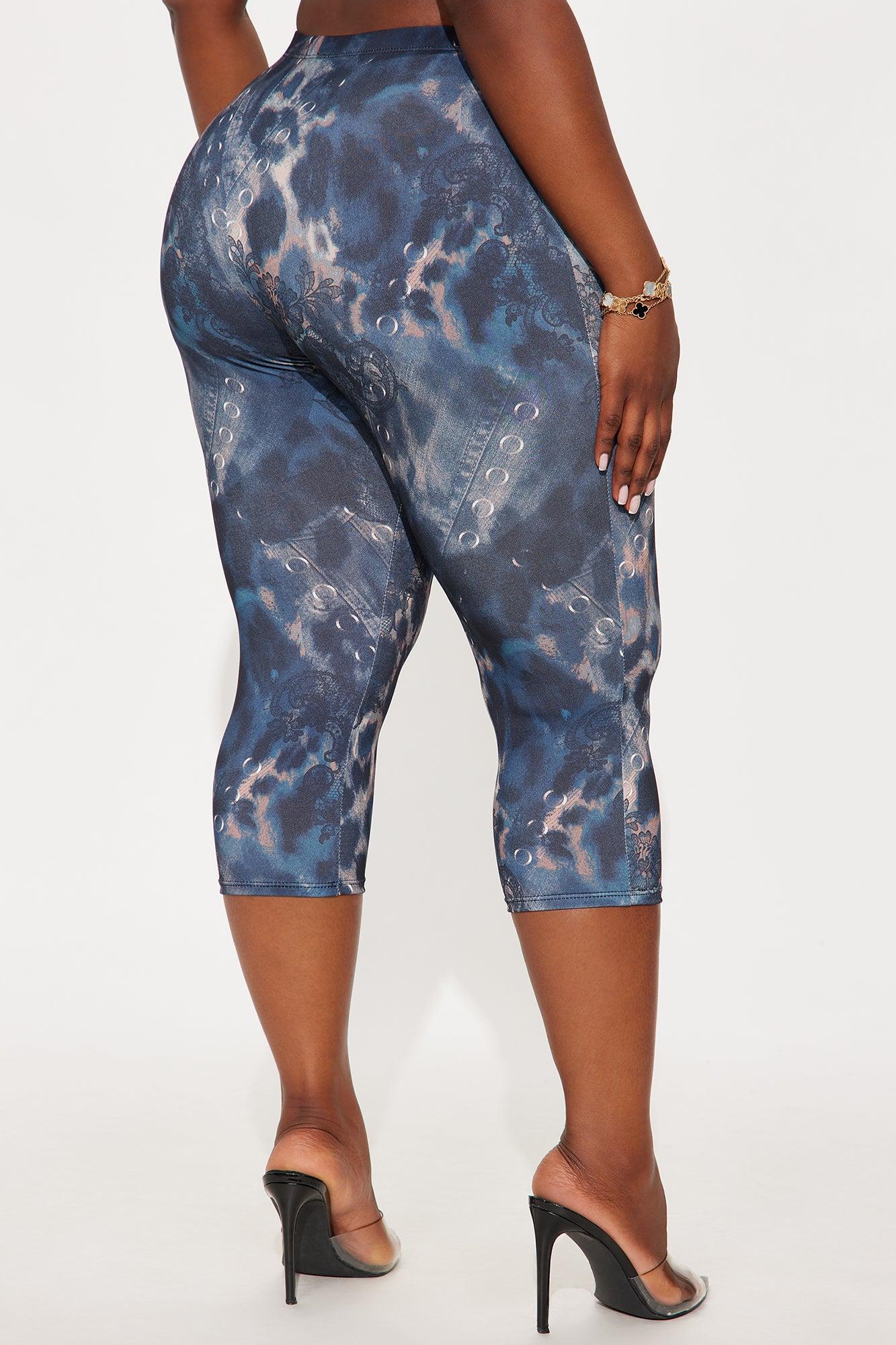 Divine Beauty Leopard Capri Legging - Black/combo Product Image