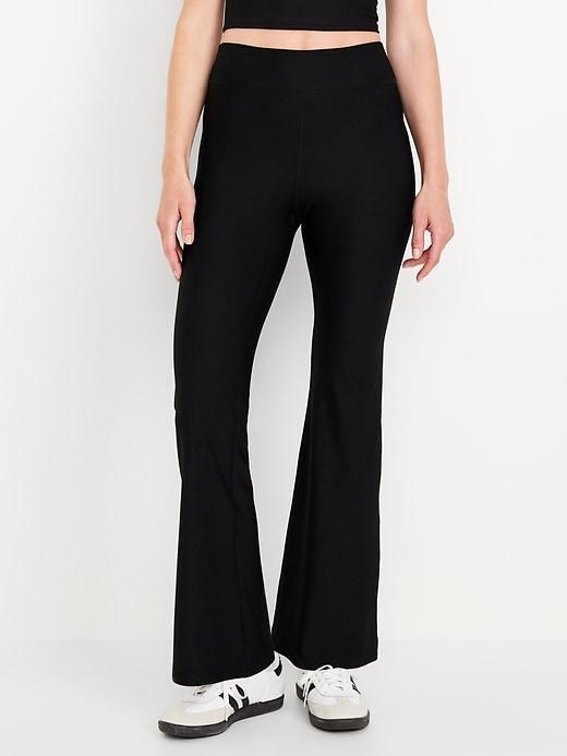 Extra High-Waisted PowerSoft Rib Flare Leggings Product Image