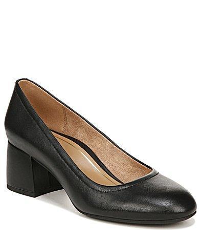 Vionic Carmel Leather Block Heel Pumps Product Image