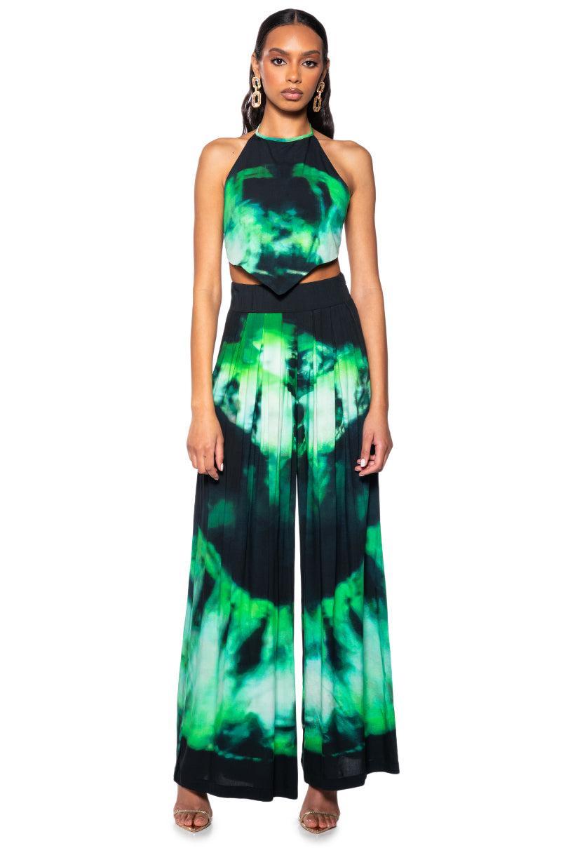 ASTER PRINTED HALTER NECK TOP Product Image