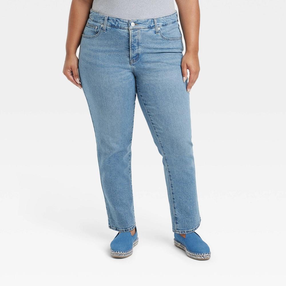 Womens Mid-Rise 80s Slim Fit Jeans - Universal Thread Medium Wash 30: Cotton , Ankle Length, Stretch Fabric, Fly Button Closure Product Image