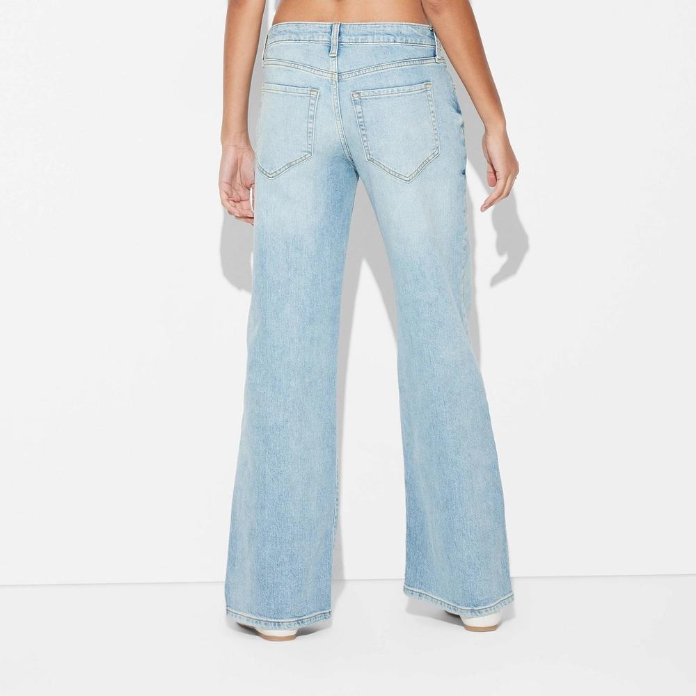 Womens Low-Rise Baggy Jeans - Wild Fable Light Wash 16 Product Image