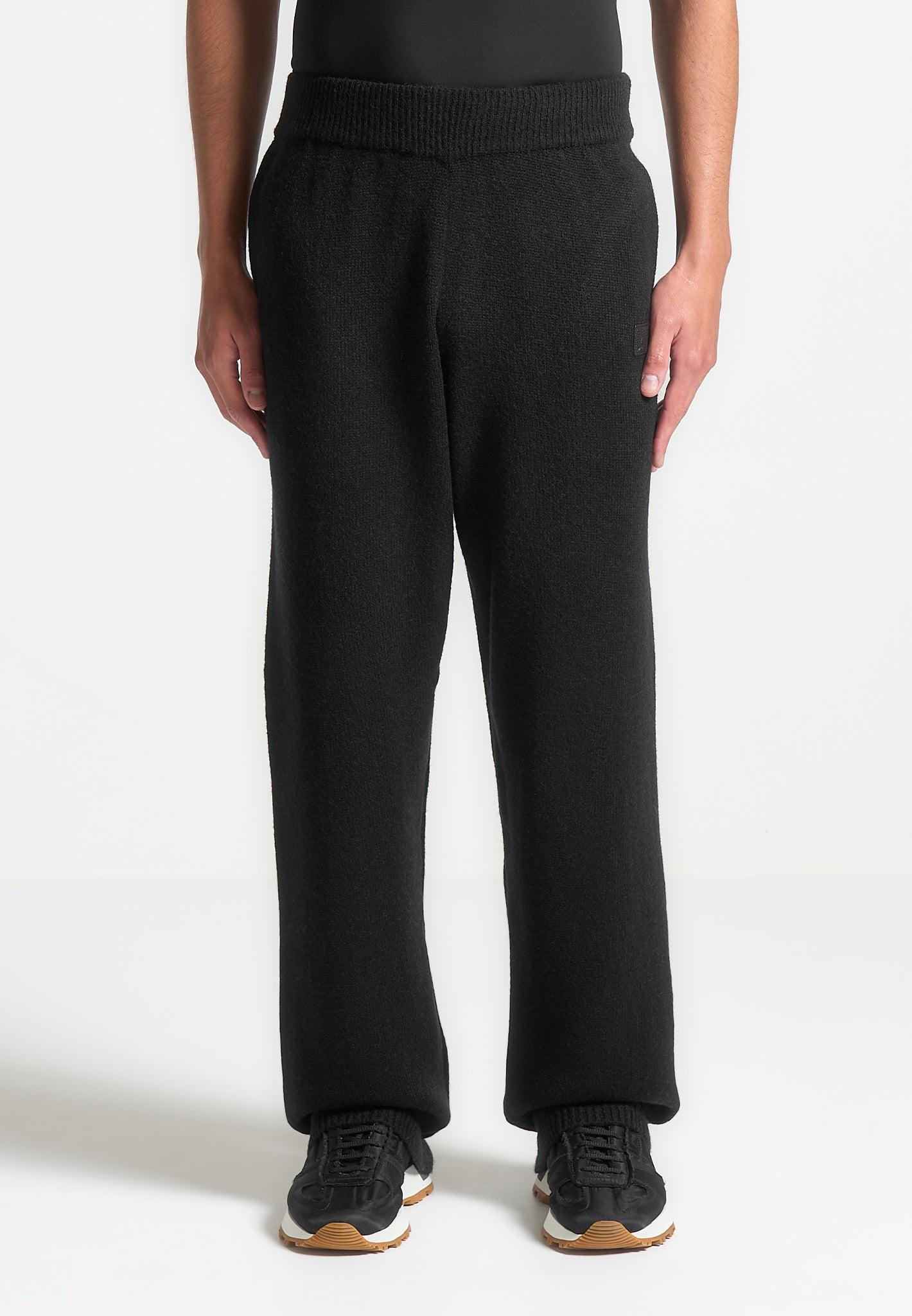 Signature Mohair-Blend Joggers - Black Male Product Image