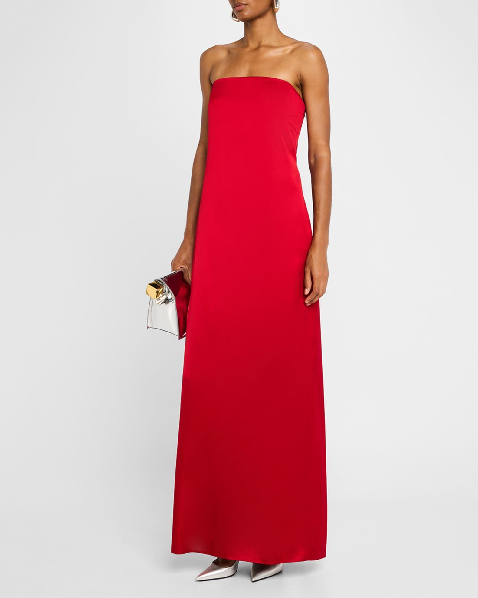 Ani Strapless Satin Gown Product Image