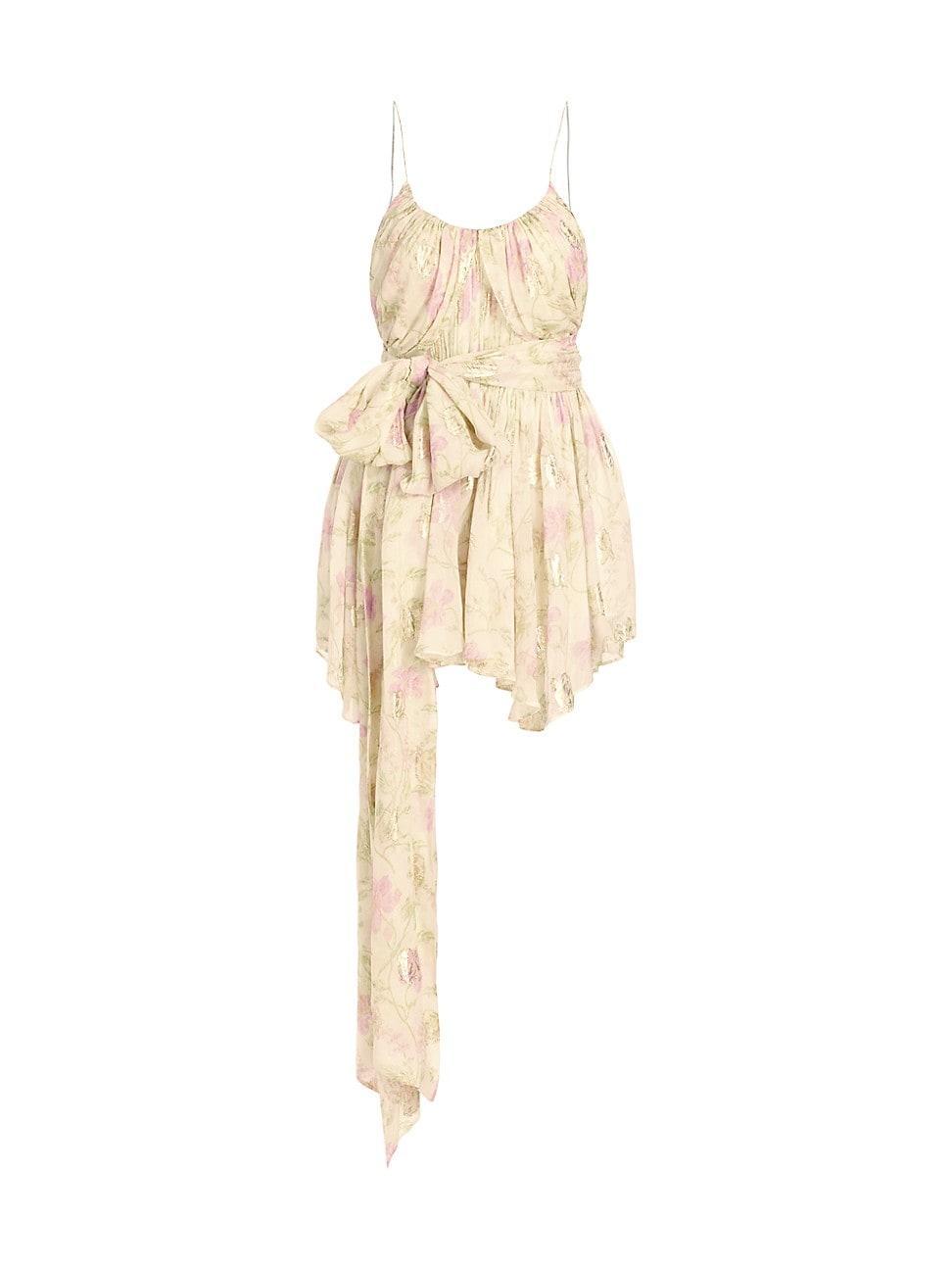 Womens Clairo Metallic Floral Minidress Product Image