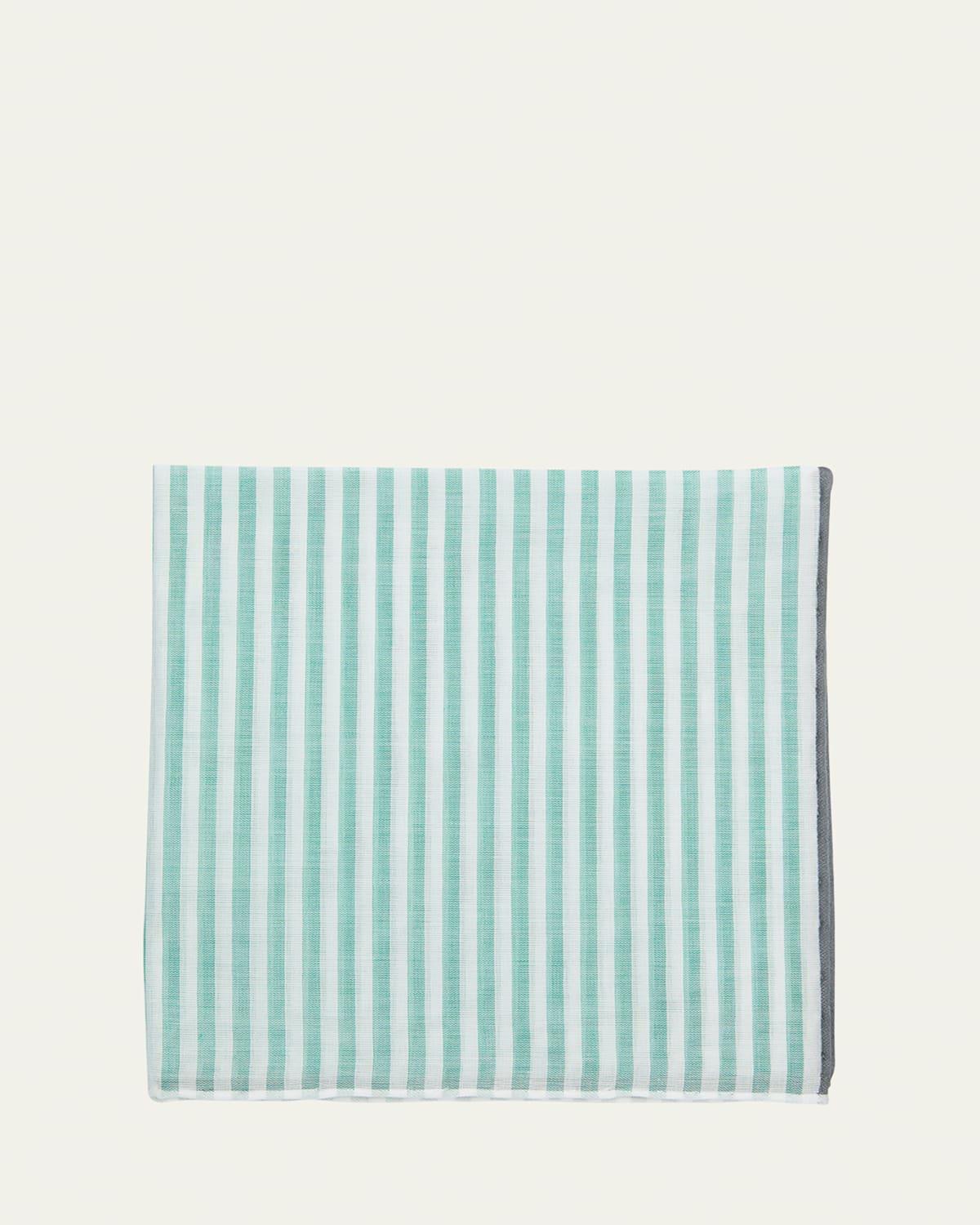 Men's Buren Cotton Stripe Pocket Square Product Image
