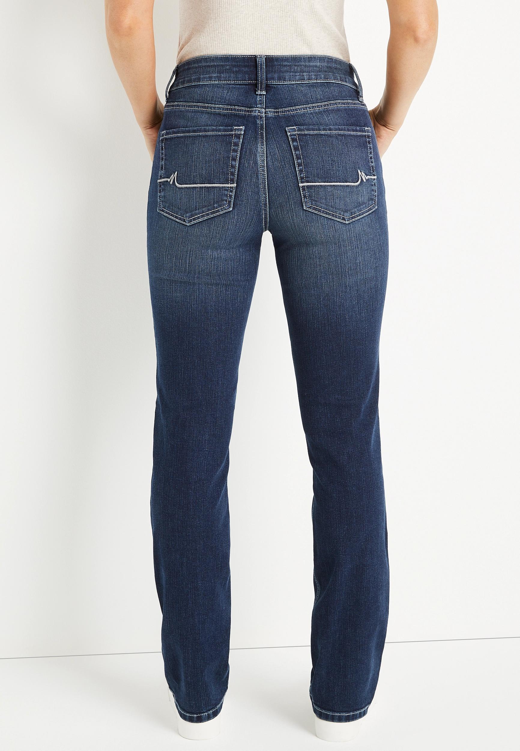 Maurices Womens Jeans Classic Straight Mid Rise Jean Blue Denim Size 16 Product Image