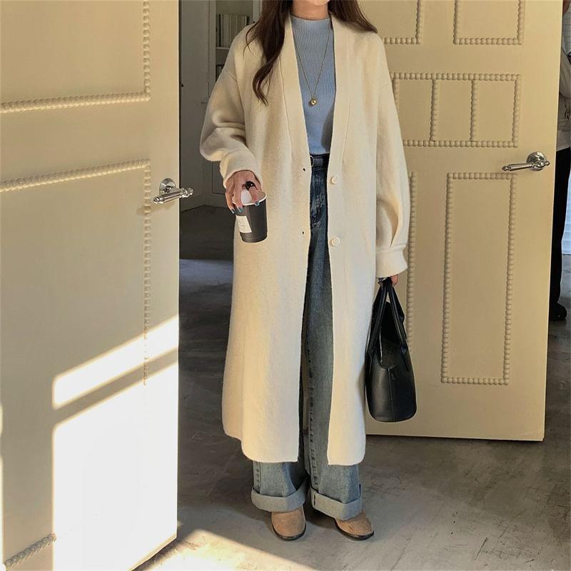 V-Neck Midi Cardigan Product Image