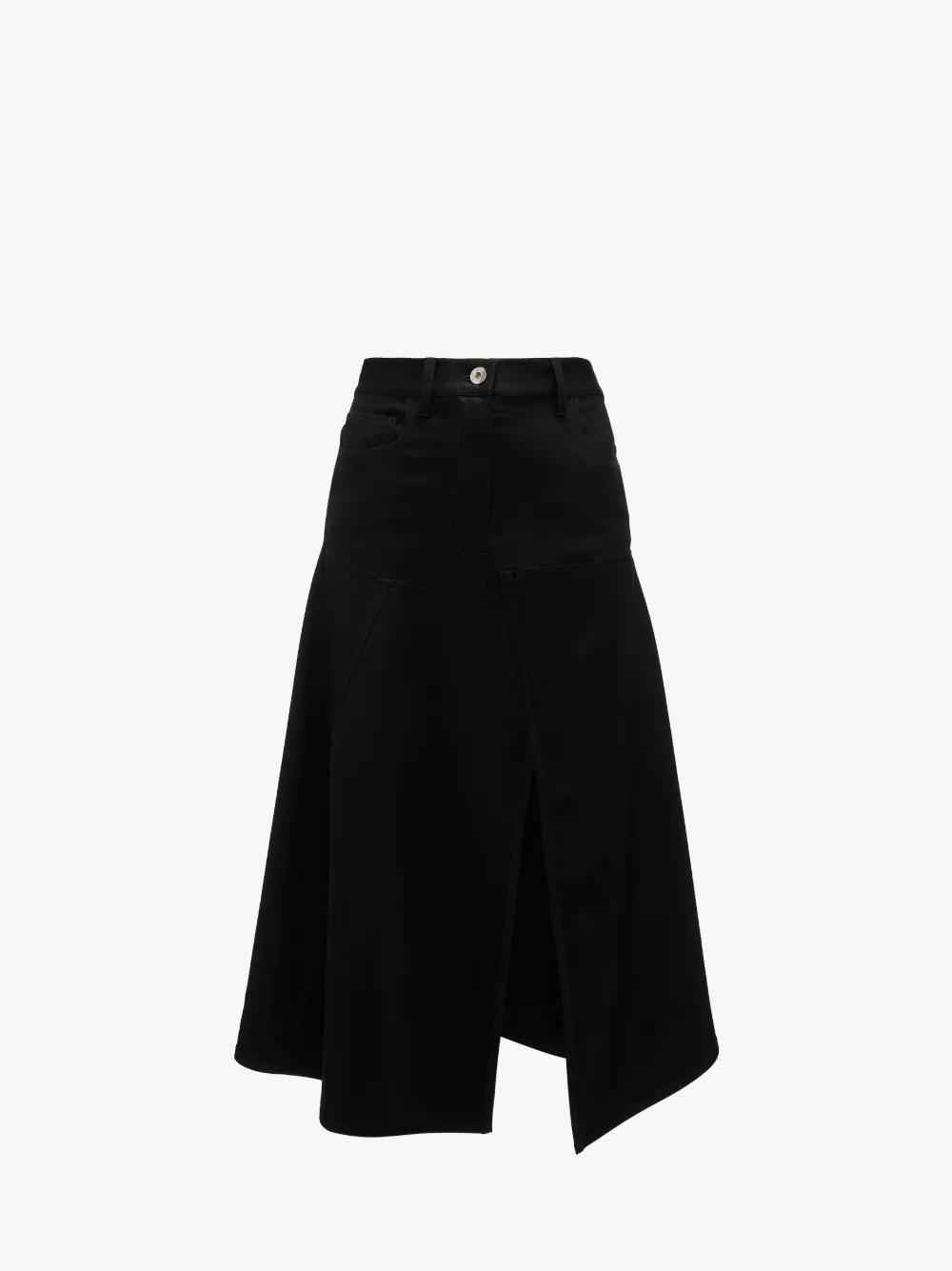 PATCHWORK A-LINE SKIRT in black | JW Anderson US  Product Image