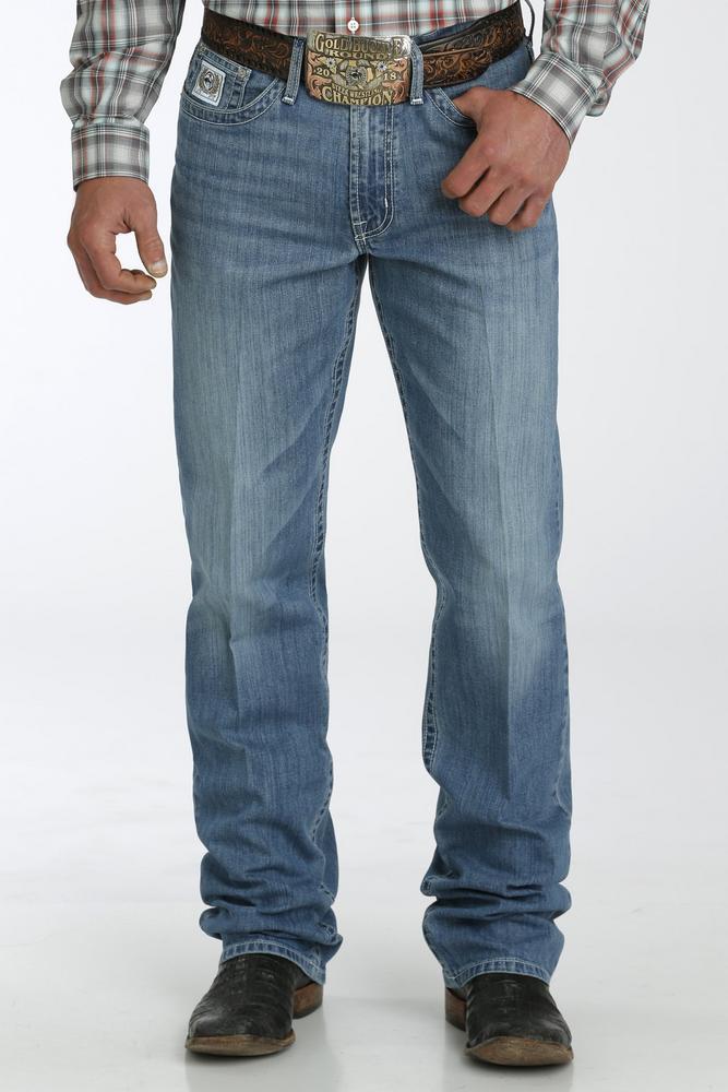SALE Cinch® Men's White Label Relaxed Medium Stone Straight Leg Jeans Product Image