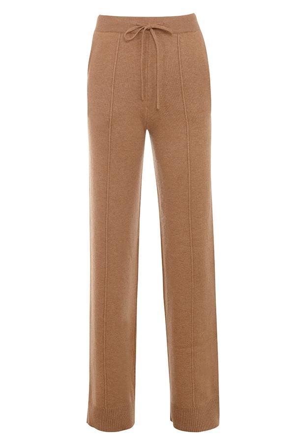 Yalina  camel cashmere blend trousers - sale Product Image