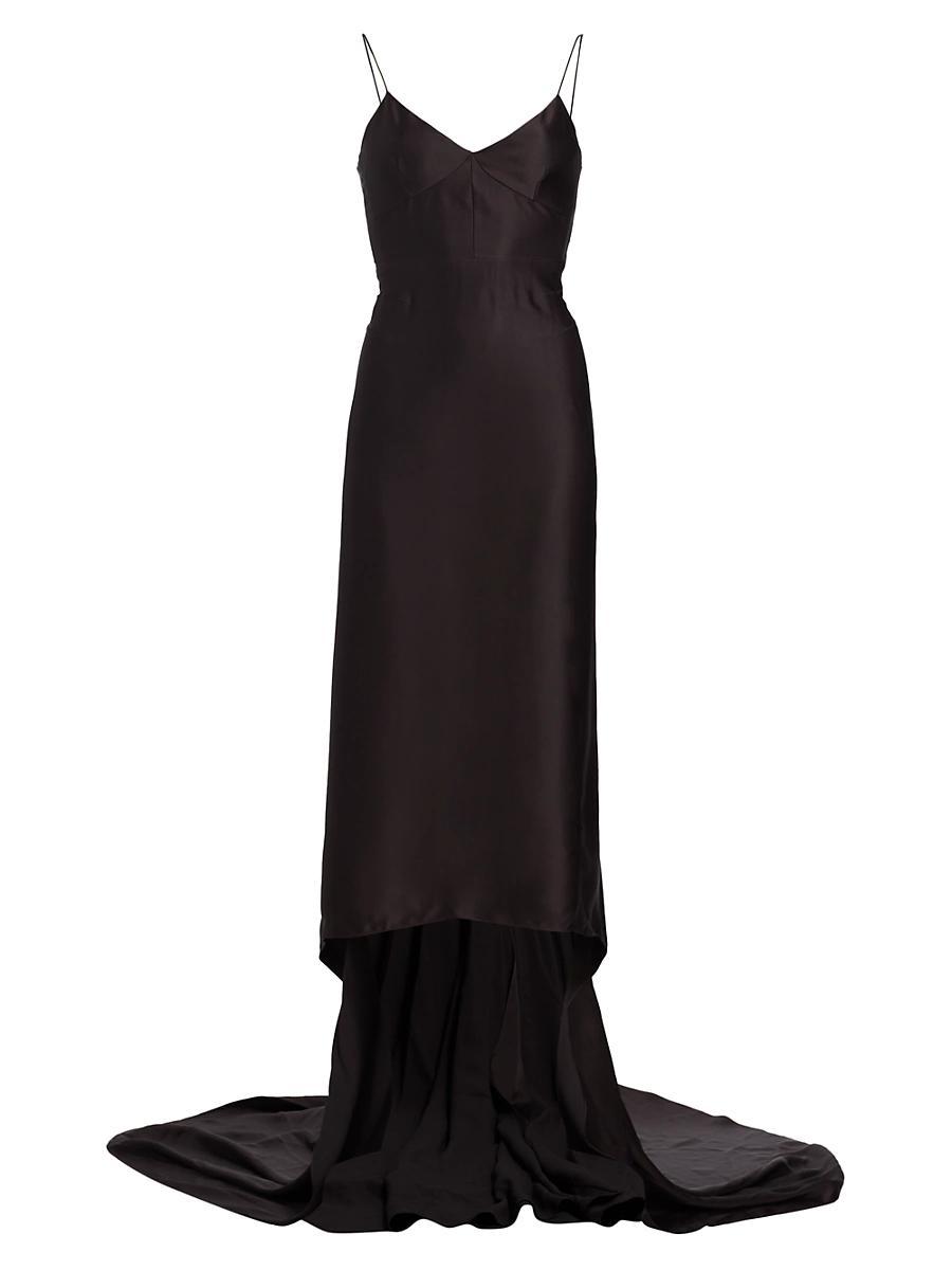 Womens Fishtail Train Slip Dress Product Image