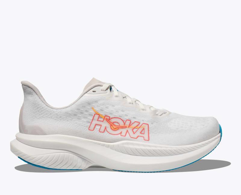 HOKA Women's Mach 6 Shoes in Black/White, Size 9 Product Image