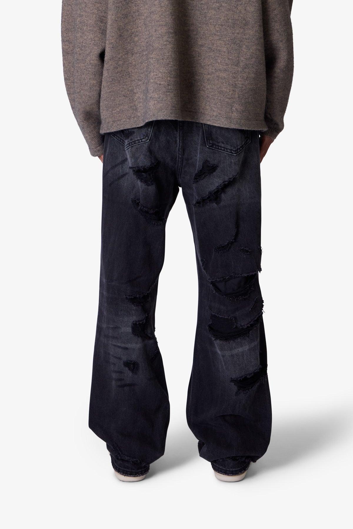 Ultra Baggy Thrashed Denim - Black Product Image