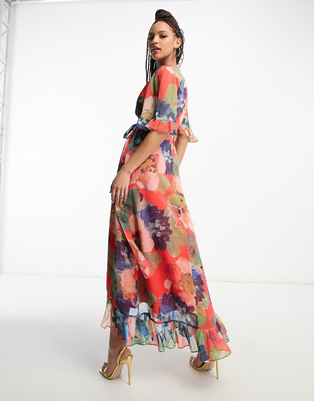 Hope & Ivy wrap midaxi dress Product Image