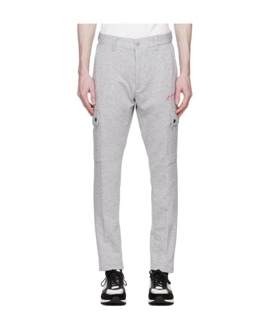 HUGO BOSS Logo Casual Pants In Gray Product Image