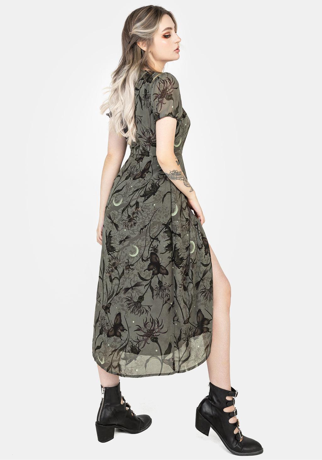 Gloriana Floral Print Chiffon Midaxi Wrap Dress Product Image