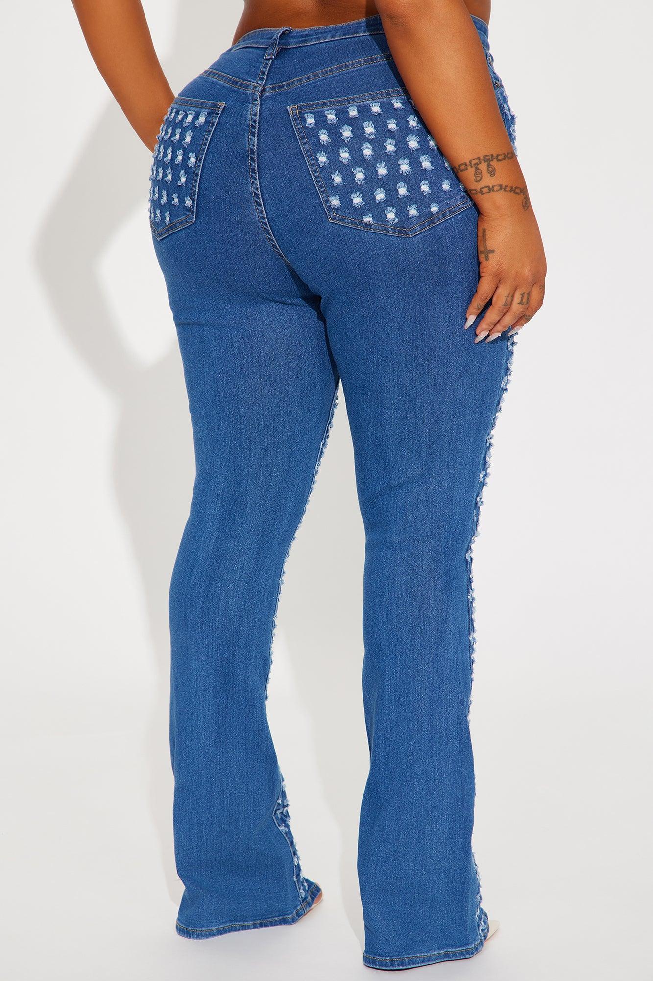Get Close To Me Stretch Flare Jeans - Medium Wash Product Image