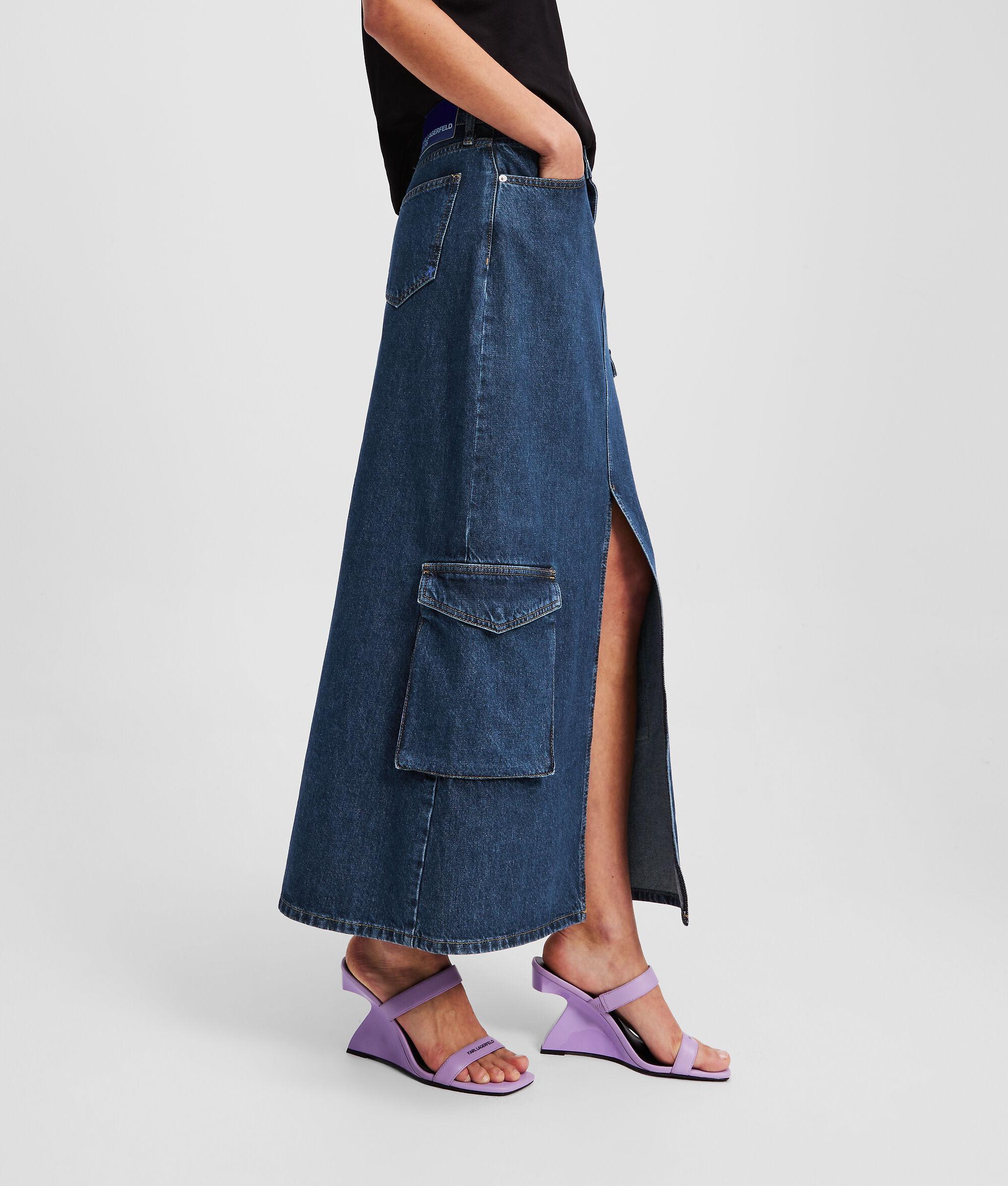 UTILITY DENIM MAXI SKIRT Product Image