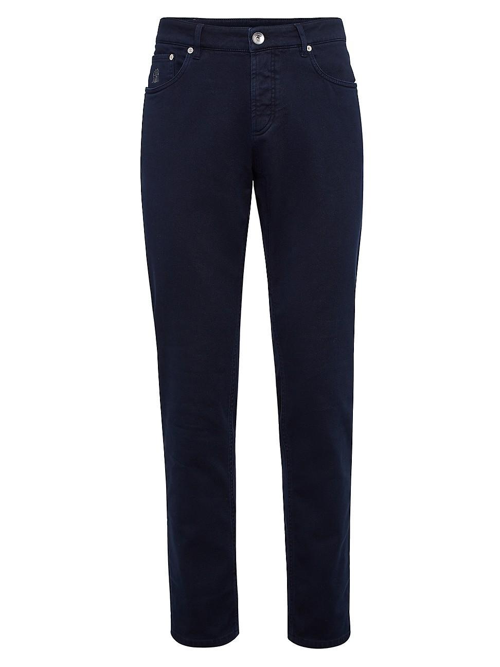 Mens Dyed Comfort Lightweight Denim Trousers Product Image