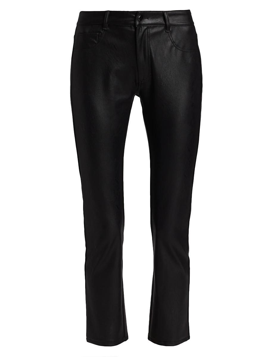 PAIGE Stella Faux Leather Jeans Black 26 Product Image