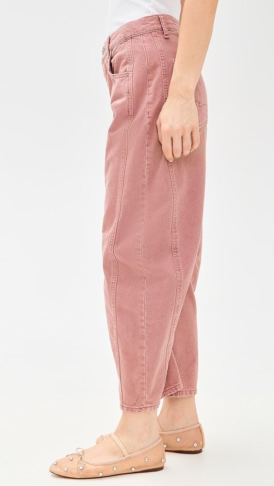 Free People Good Luck Mid Rise Barrel Jeans | Shopbop Product Image