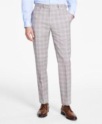 Calvin Klein Mens Slim-Fit Wool Blend Stretch Plaid Suit Separate Pants Product Image