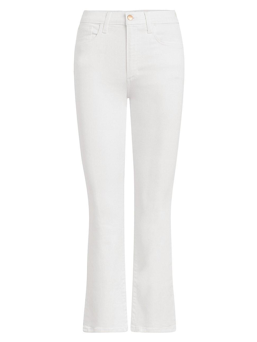 Joes Jeans The Callie High Rise Cropped Flare Jeans in White Product Image