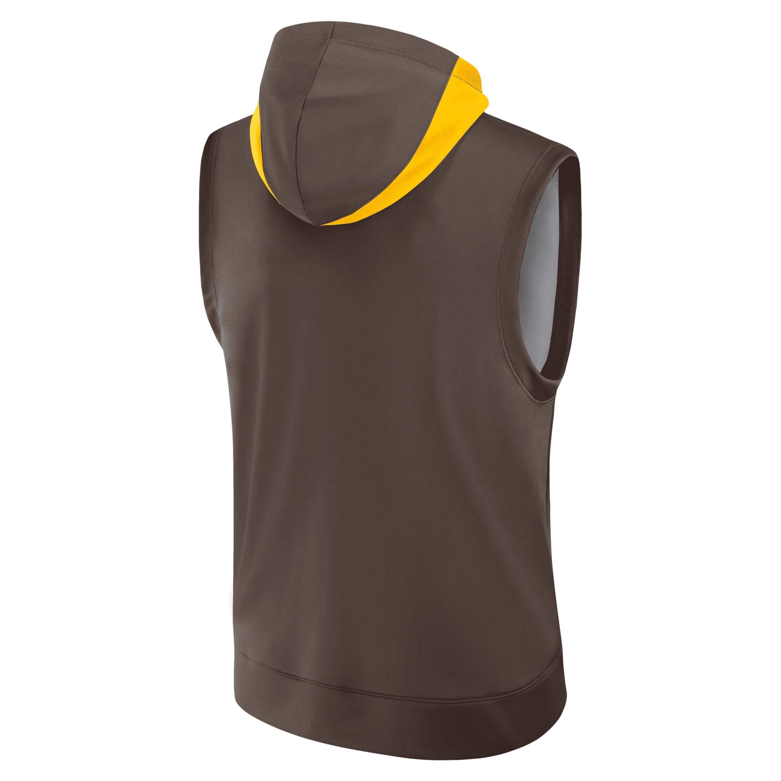 San Diego Padres Authentic Collection Menâs Nike Men's Dri-FIT MLB Sleeveless Pullover Hoodie Product Image