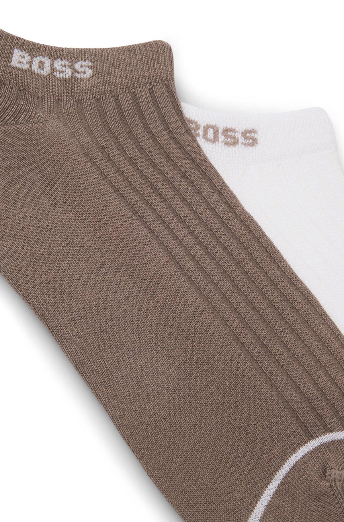BOSS - Two-pack of ankle socks in a cotton blend - Light Beige Product Image