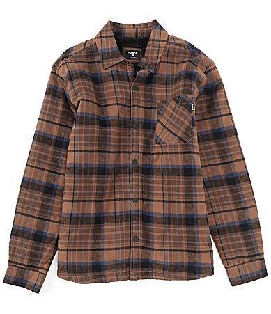 Hurley Portland Sherpa Lined Flannel (Bronzed) Men's Clothing Product Image
