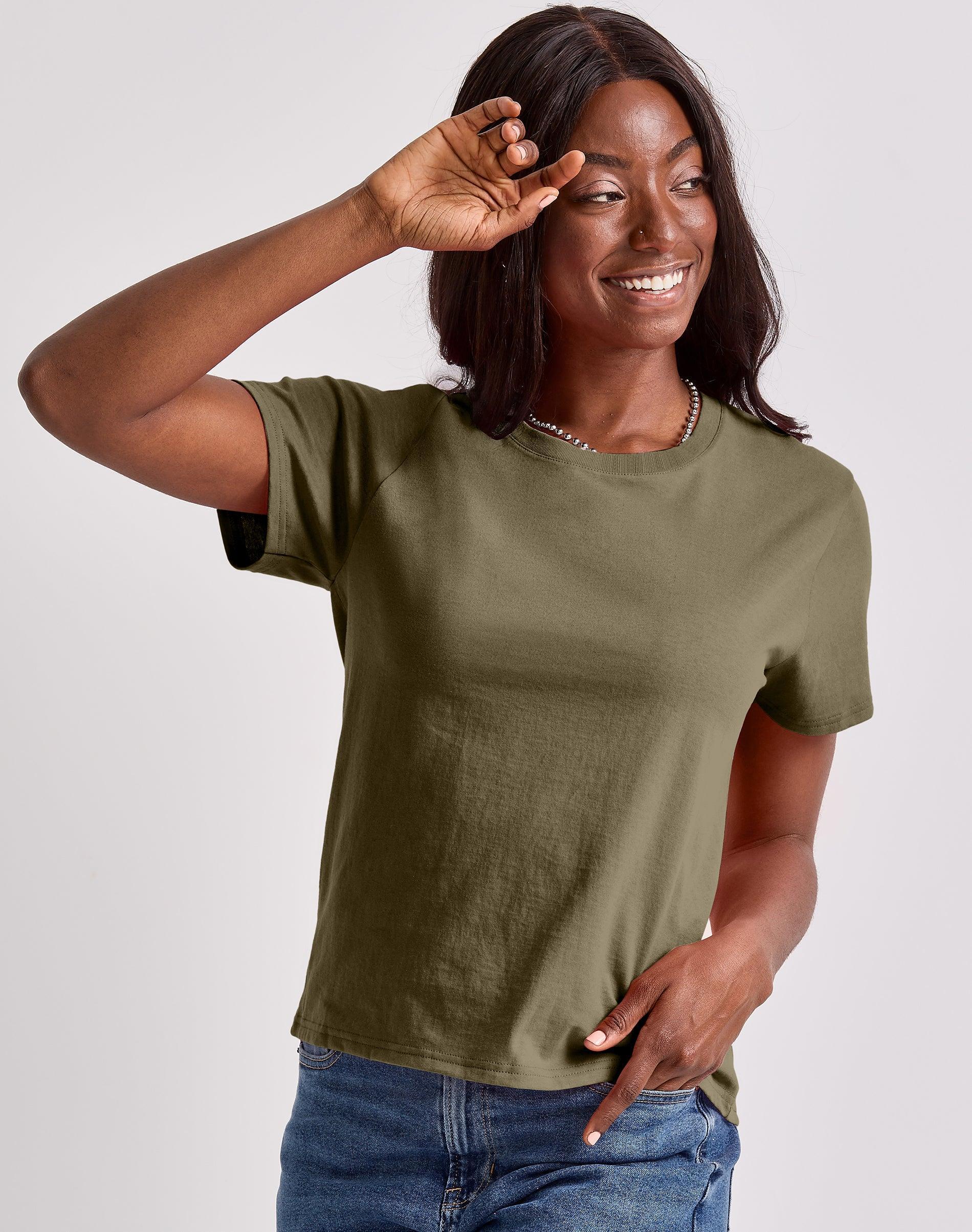 Women's Hanes® Essentials Classic Fit Tee, Size: XS, Black Product Image